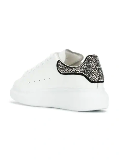 Shop Alexander Mcqueen Embellished Oversized Sole Sneakers In White