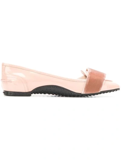 Shop Tod's X Alessandro Dell'acqua Velvet Bow Loafers In Pink