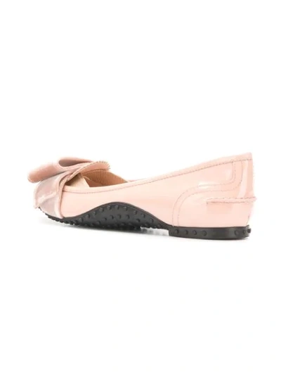 Shop Tod's X Alessandro Dell'acqua Velvet Bow Loafers In Pink