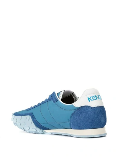 Shop Kenzo Appliqué Detail Sneakers In Blue