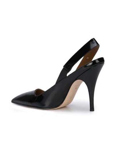 Shop Victoria Beckham Pointed Toe Slingback Pumps In Black