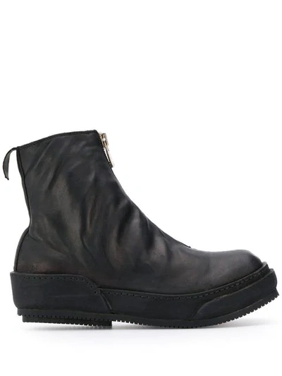 GUIDI FRONT ZIP BOOTS - 黑色