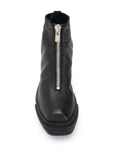 GUIDI FRONT ZIP BOOTS - 黑色