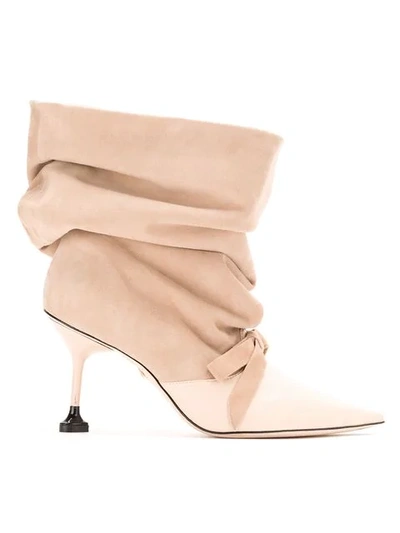 Shop Andrea Bogosian Leather Ankle Boots In Neutrals