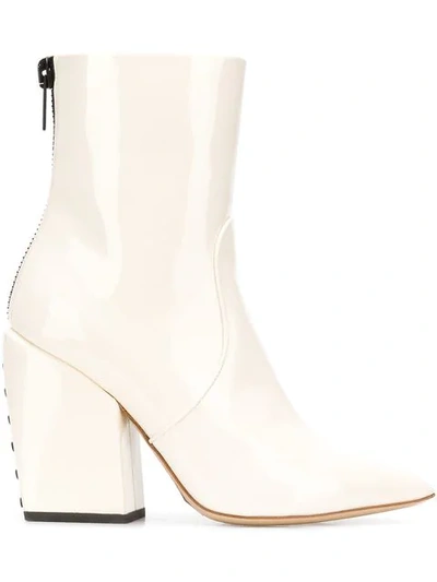 Shop Petar Petrov Sarah Heeled Ankle Boots In White