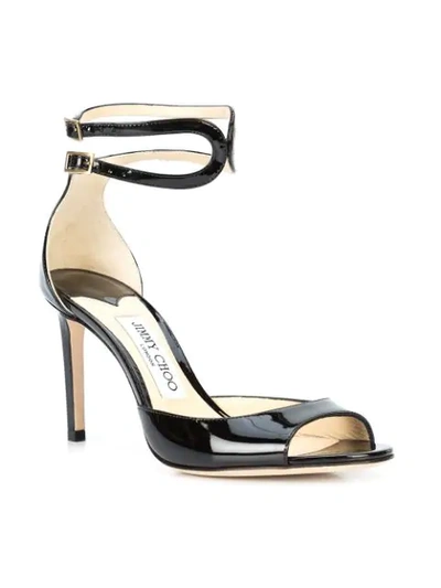 Shop Jimmy Choo Lane 85 Sandals In Black