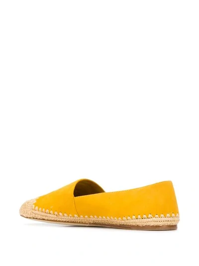 Shop Tory Burch Flat Logo Espadrilles - Yellow