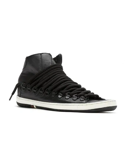 Shop Osklen Leather Lace-up Trainers In Black