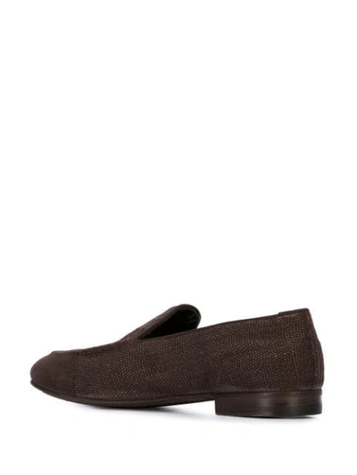 Shop Alberto Fasciani Slip On Loafers - Brown