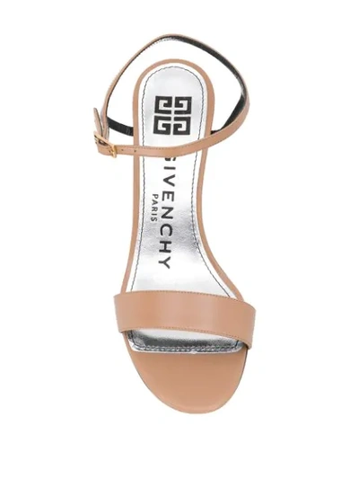 Shop Givenchy G Block Heel Sandals In Neutrals