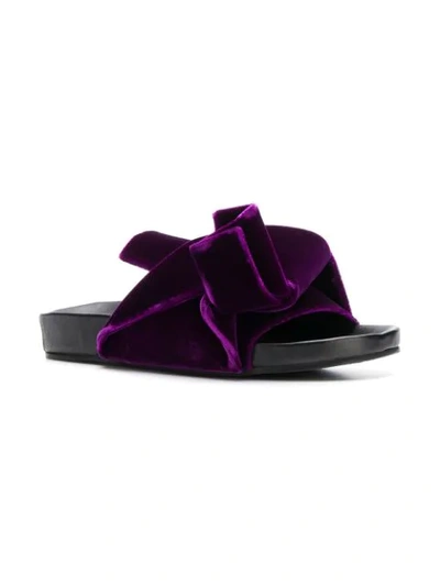 Shop N°21 Oversized Bow Flat Sandals In Pink