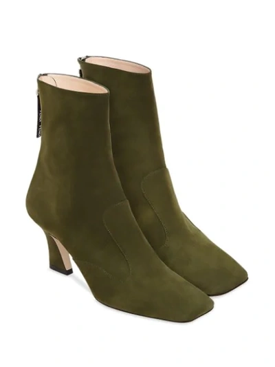 Shop Fendi Ffreedom Ankle Boots In Green