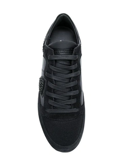 Shop Philippe Model Studded Runner Sneakers In Black
