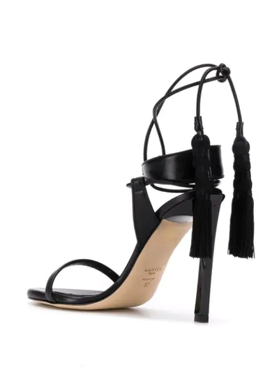Shop Lanvin High-heeled Tassel Sandals - Black