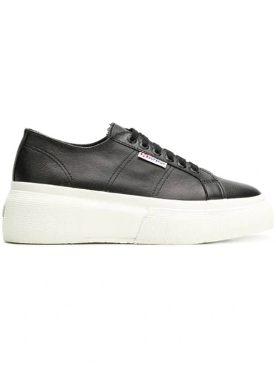 Shop Superga Platform Sneakers In Black