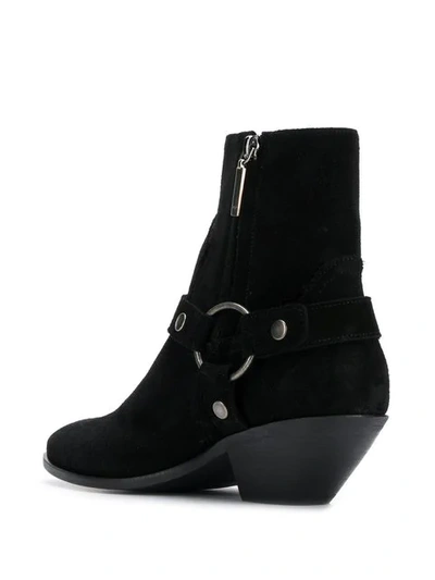 Shop Saint Laurent Campero Buckle Boots In Black