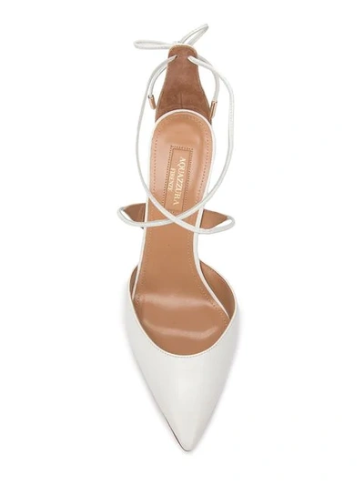 Shop Aquazzura Matilde Pumps In White