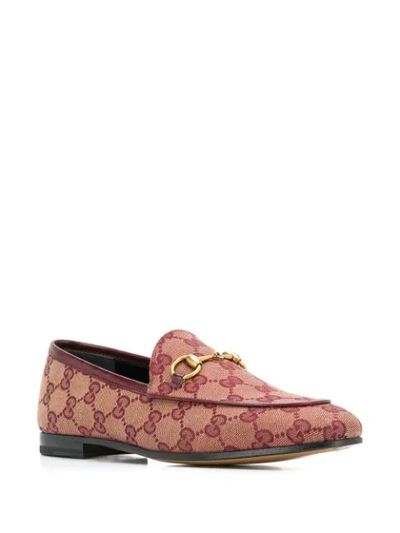 Shop Gucci 'jordaan Gg' Loafer In Red