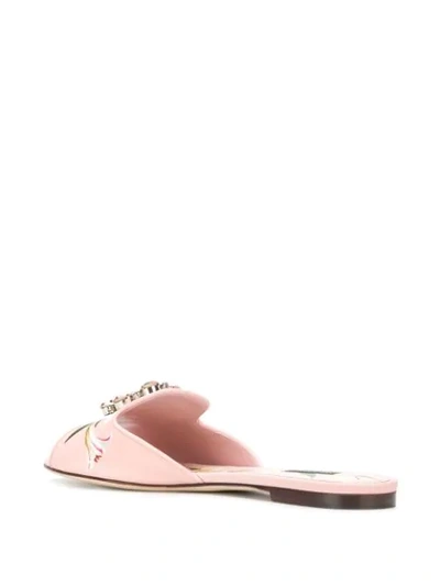 Shop Dolce & Gabbana Lily Crystal Embellished Sandals In Pink