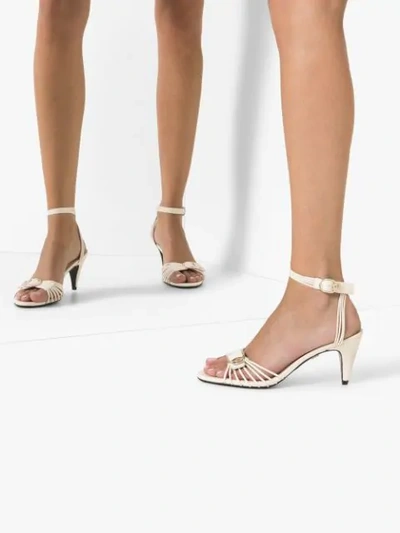 Shop Charles Jourdan X Browns Marilyn 70mm Sandals In White