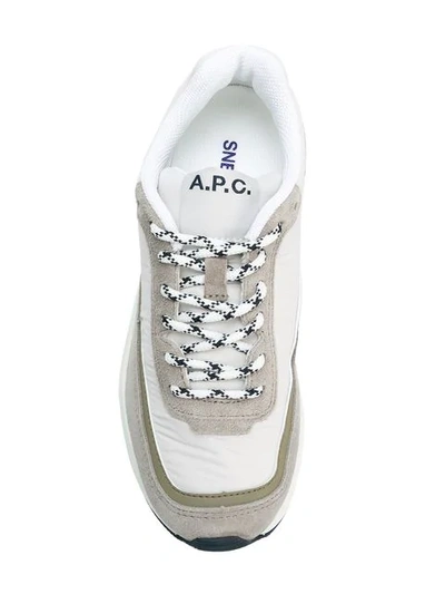 Shop Apc Mesh Sneakers In Neutrals