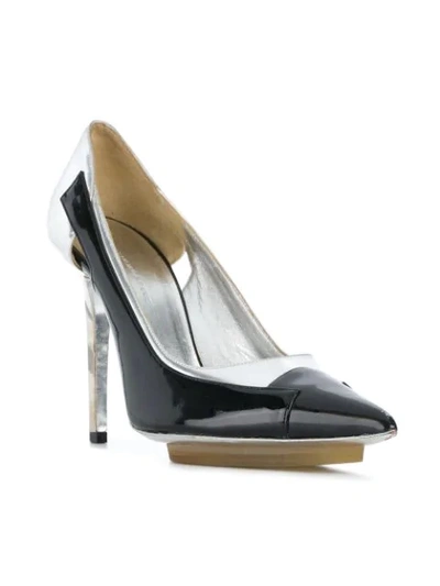 Pre-owned Balenciaga 2000s High-heel Platform Pumps In Metallic