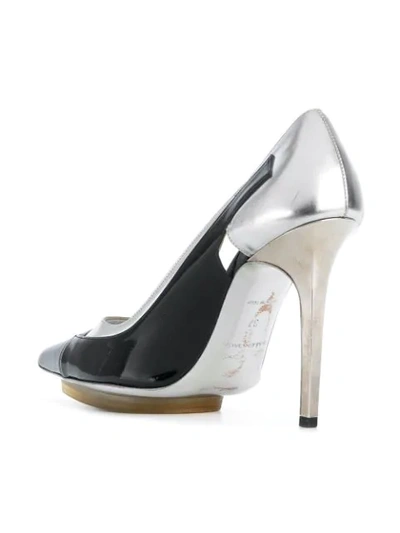 Pre-owned Balenciaga 2000s High-heel Platform Pumps In Metallic