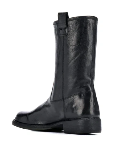 Shop Officine Creative Wrinkled-effect Ankle Boots In Black