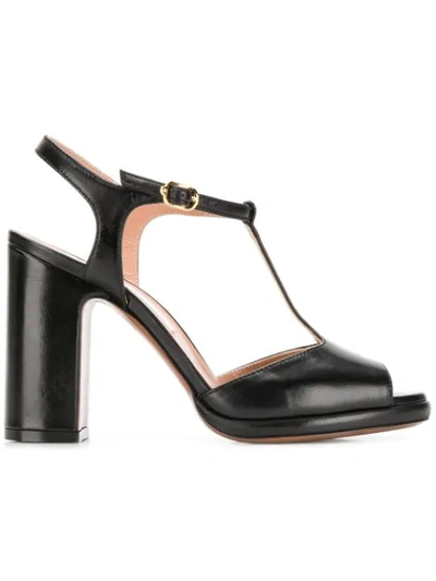 Shop L'autre Chose T-bar Sandals In Black