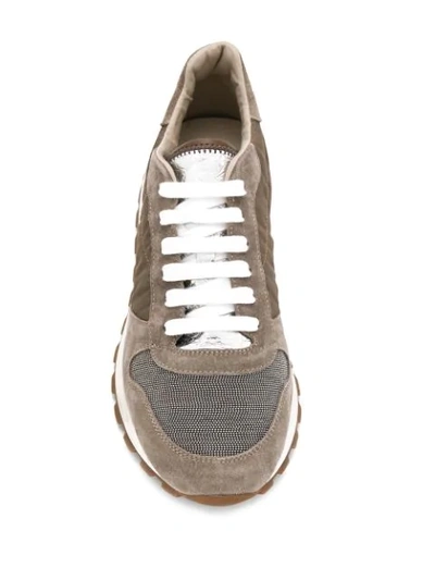 Shop Brunello Cucinelli Low Top Sneakers In Green