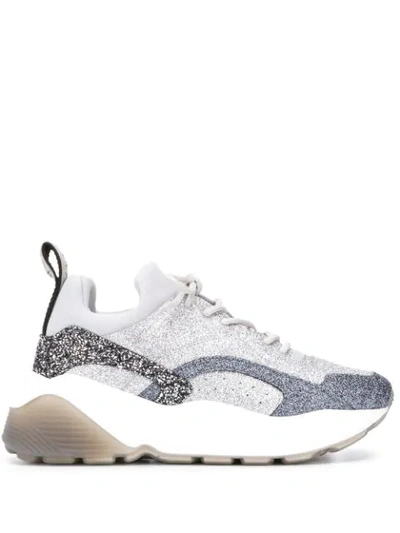 STELLA MCCARTNEY ECLYPSE GLITTERED SNEAKERS - 银色