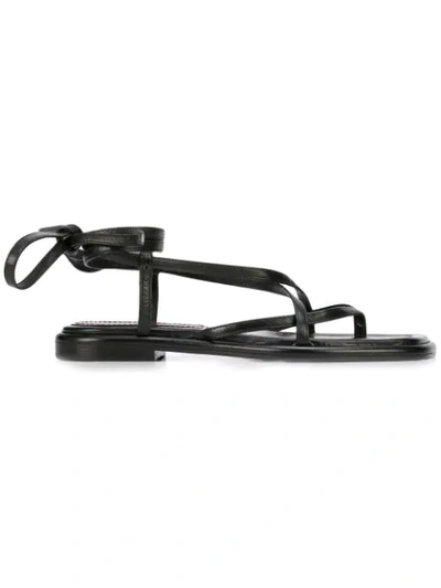 Shop Proenza Schouler Strappy Flat Sandals In Black