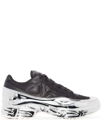 ADIDAS BY RAF SIMONS BLACK AND SILVER RS OZWEEGO SNEAKERS - 黑色