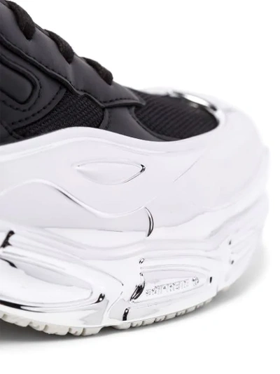 ADIDAS BY RAF SIMONS BLACK AND SILVER RS OZWEEGO SNEAKERS - 黑色