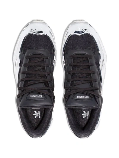 ADIDAS BY RAF SIMONS BLACK AND SILVER RS OZWEEGO SNEAKERS - 黑色