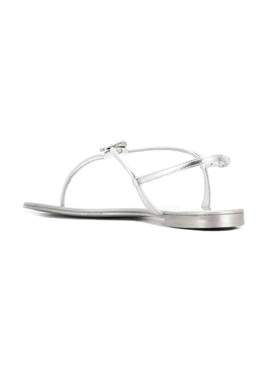 Shop Giuseppe Zanotti Hollie Crystal Sandals In Silver