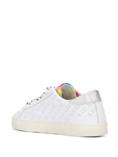Shop D.a.t.e. Logo Perforated Sneakers - White