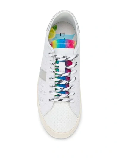 Shop Date D.a.t.e. Logo Perforated Sneakers - White