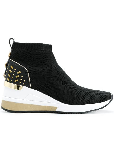 michael kors black platform sneakers