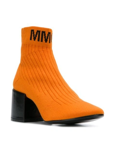 Shop Mm6 Maison Margiela Flare Sock Boots In Yellow