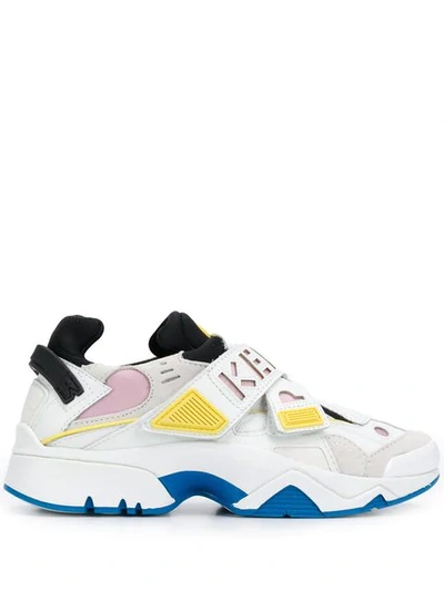 Kenzo White & Pink New Sonic Sneakers In Multicolor | ModeSens