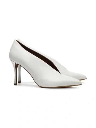 Shop Tabitha Simmons Pointed Toe Pumps In White