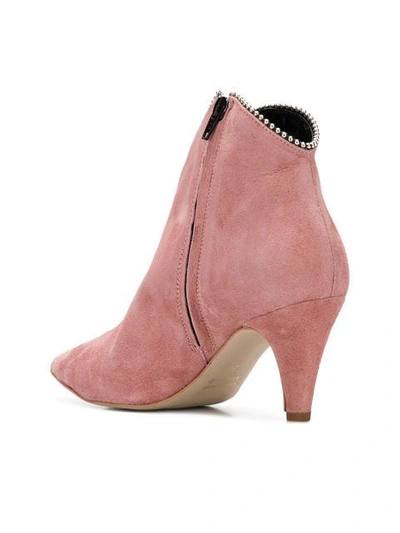 Shop Rebecca Minkoff Embellished Top Ankle Boots In Pink