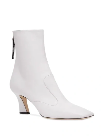 Shop Fendi Ffreedom Ankle Boots In White