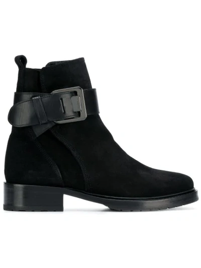 Shop Lanvin Buckle Ankle Boots - Black