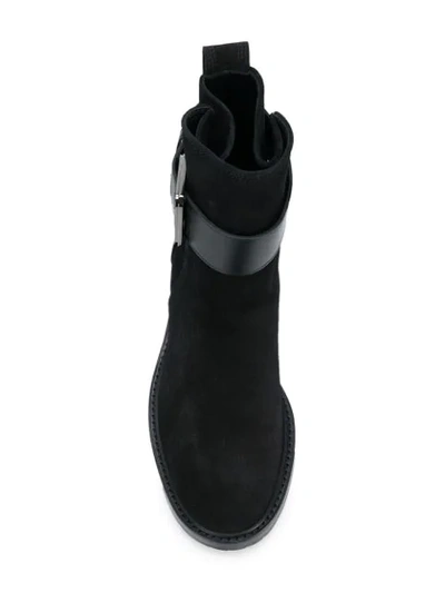 Shop Lanvin Buckle Ankle Boots - Black