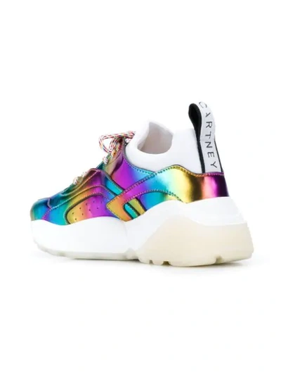 Shop Stella Mccartney Eclypse Metallic Rainbow Sneakers In Purple