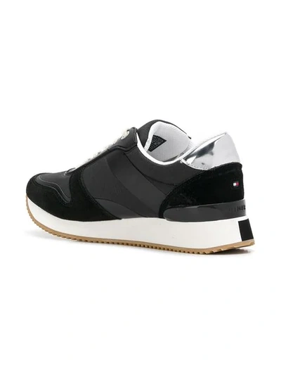 TOMMY HILFIGER RUNNING LOW-TOP SNEAKERS - 黑色