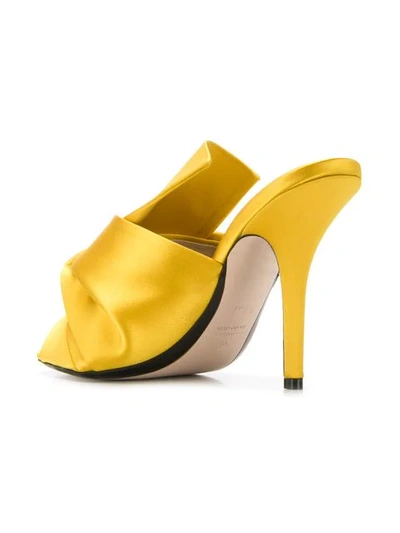 Shop N°21 Knot Detailed Mules In Yellow