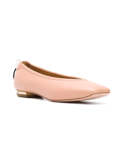 Shop Nicholas Kirkwood Delfi Ballerinas In Neutrals